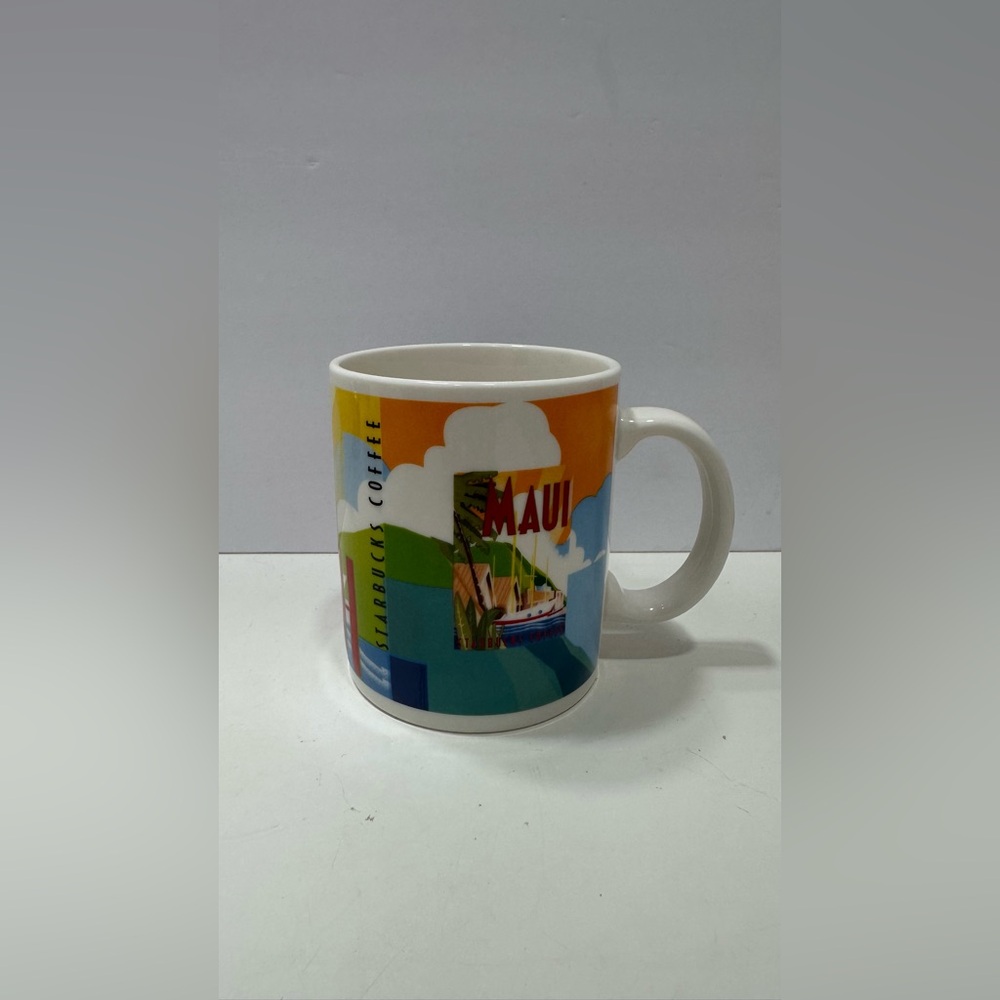 Starbucks Maui Hawaii Stamp Series 2001 Coffee Mug Cup 14 oz